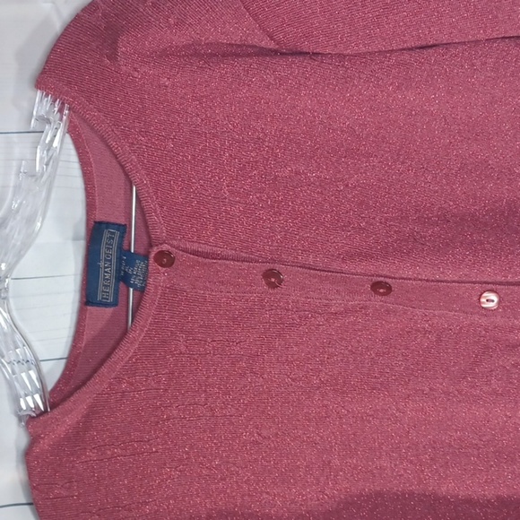 Herman Geist Vintage button front  sweater with sparkles - Picture 6 of 9